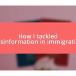 How I tackled misinformation in immigration